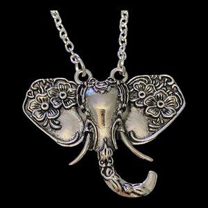 Elephant Necklace Earrings Pierced Sterling Silver Draw String Jewelry Bags Purs